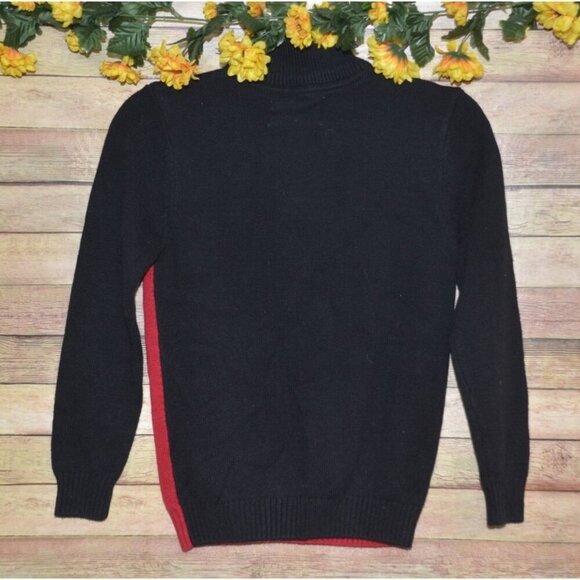 Urban Pipeline Boys Red Black Pullover Argyle Sweater Size S 1/4 Zip Up Comfy - Picture 6 of 8